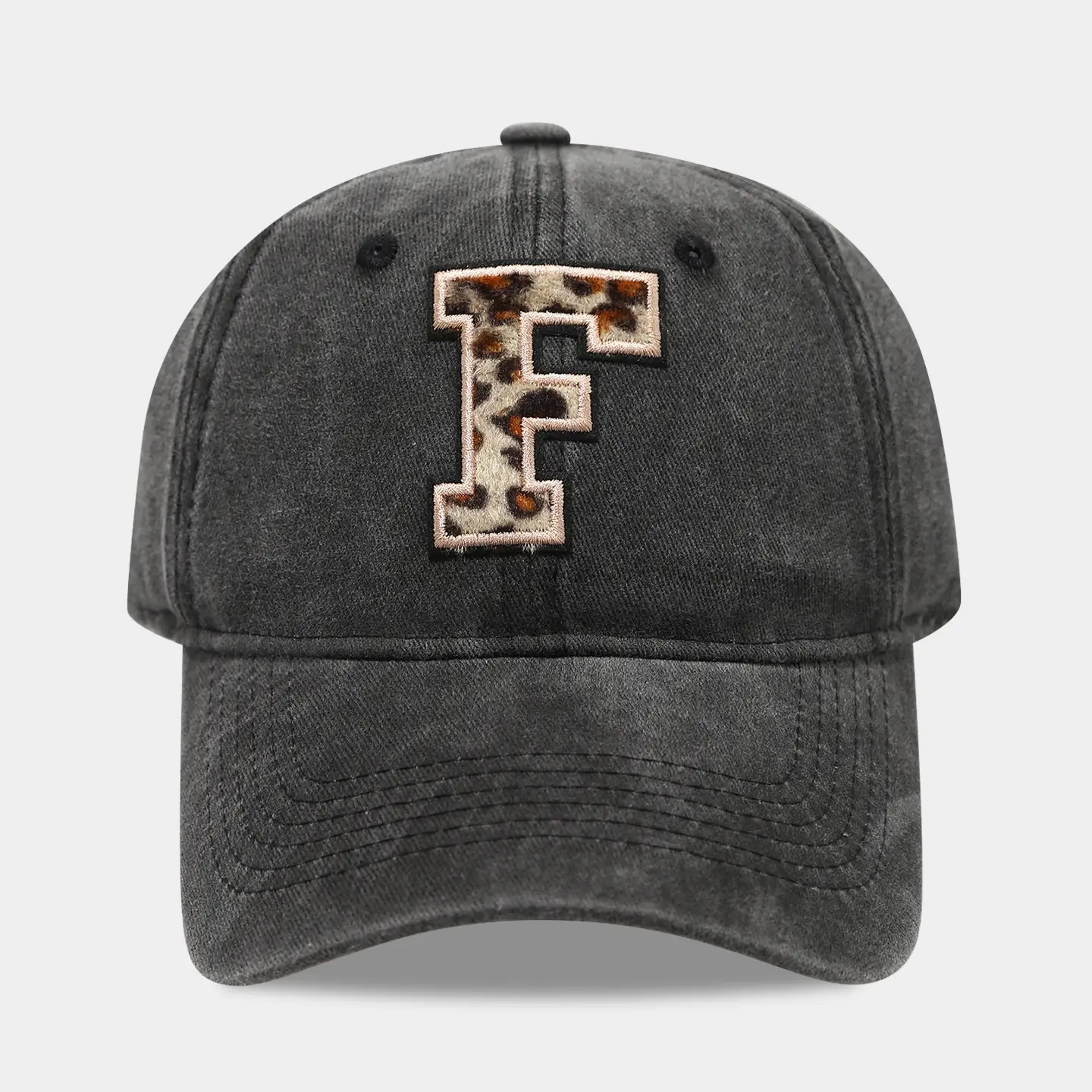 Black Leopard Print Baseball Cap for Women - Image 6