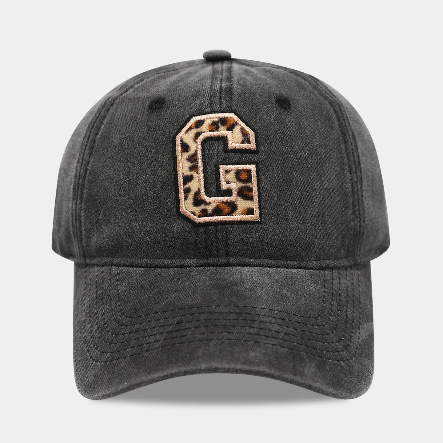 Black Leopard Print Baseball Cap for Women - Image 7