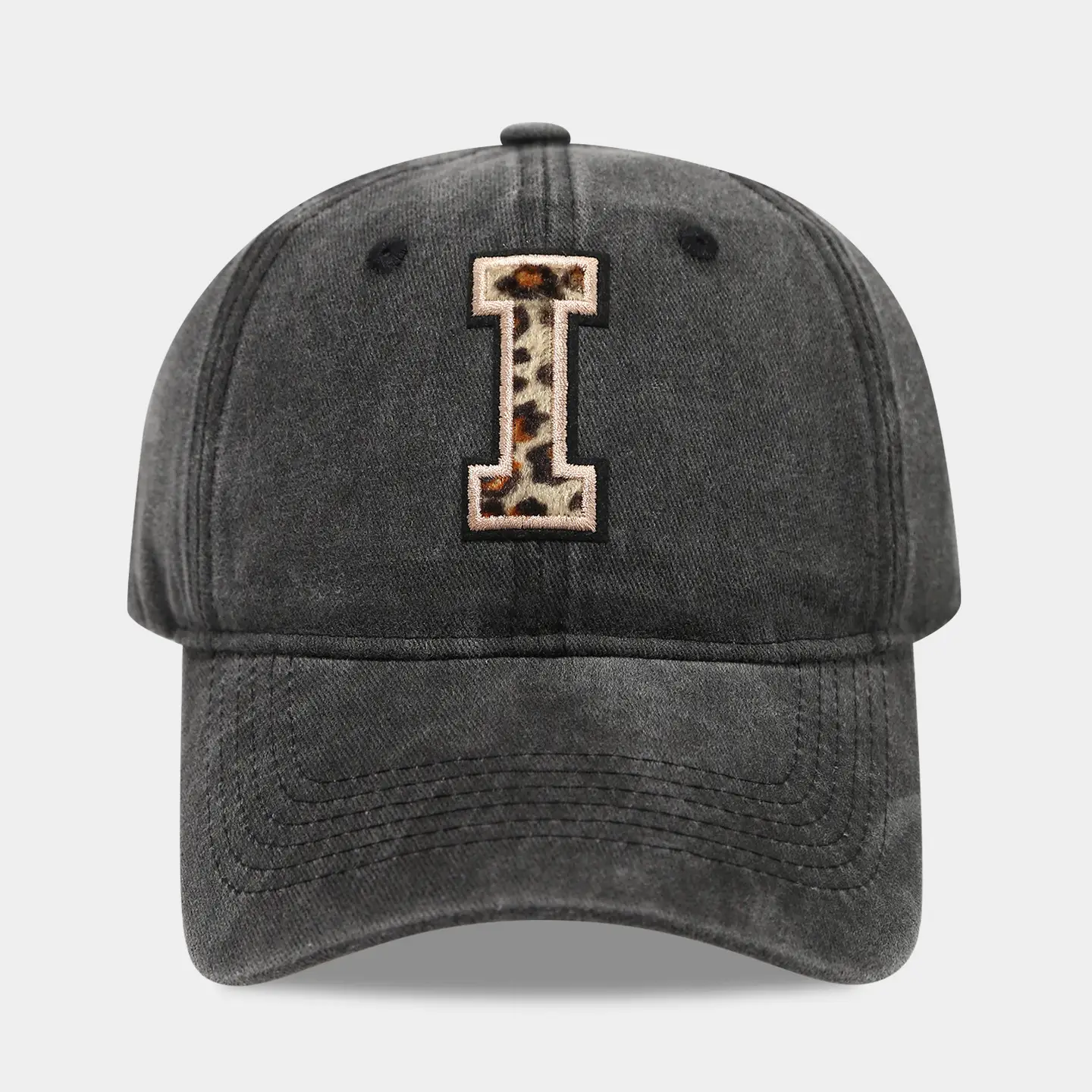 Black Leopard Print Baseball Cap for Women - Image 9