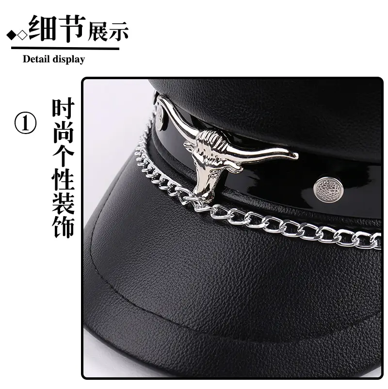 Black Leather Chain Strap Heel Sandals for Women — feature 34