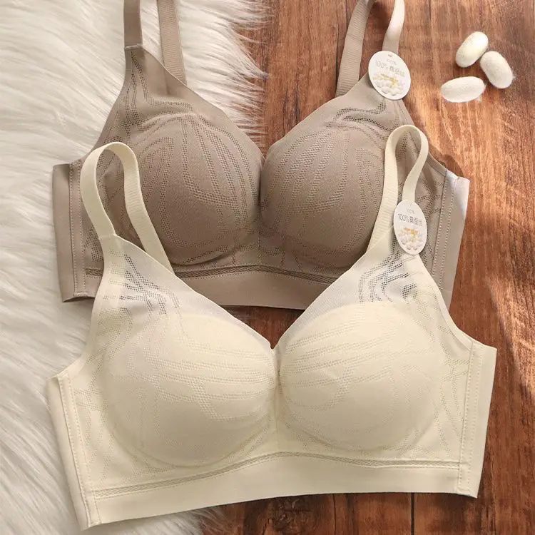 Super Soft Seamless Intimates for Women with Small Breasts, Push-Up, Comfortable, Anti-Sagging, Wire-Free Adjustable Autumn and Winter Bra — feature 1