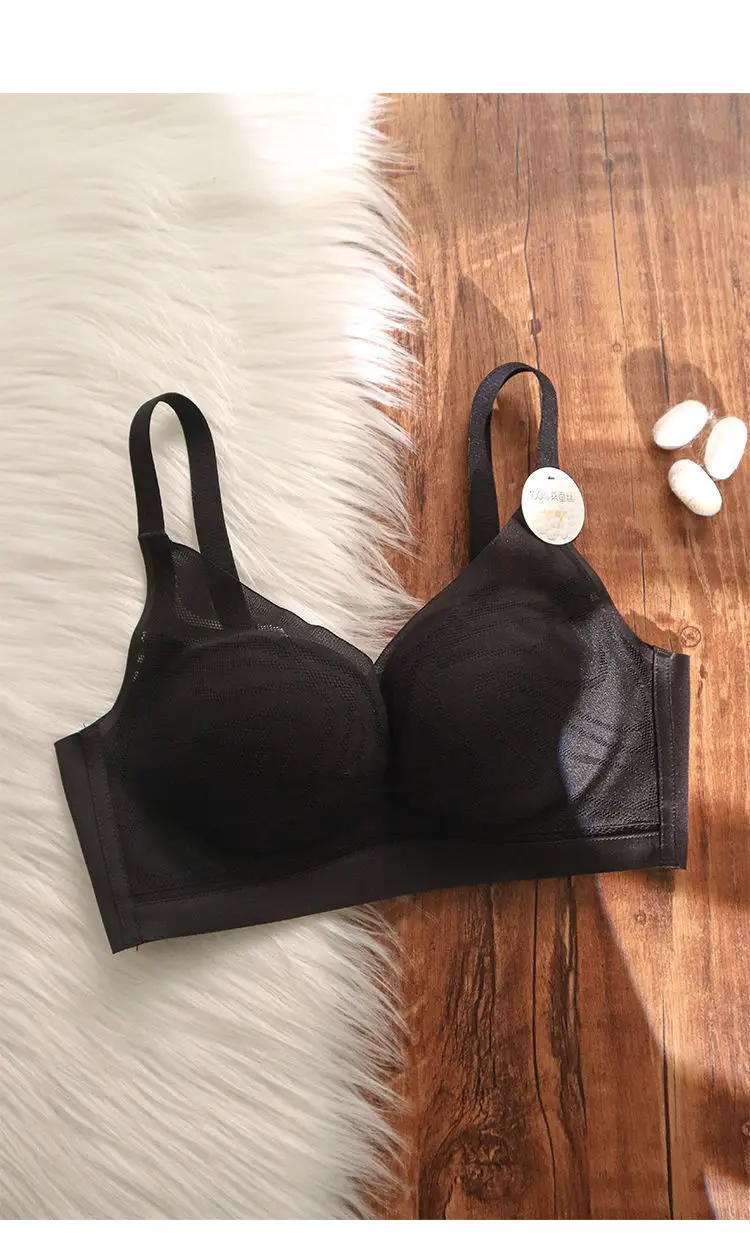 Super Soft Seamless Intimates for Women with Small Breasts, Push-Up, Comfortable, Anti-Sagging, Wire-Free Adjustable Autumn and Winter Bra — feature 12