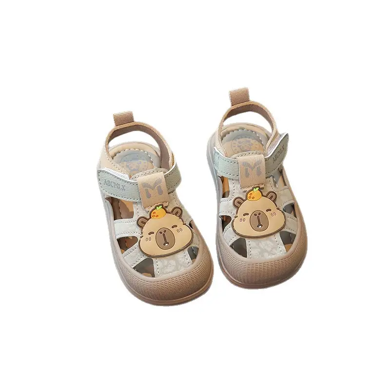 Boys' Closed-Toe Sandals with Soft Bear Design 2025