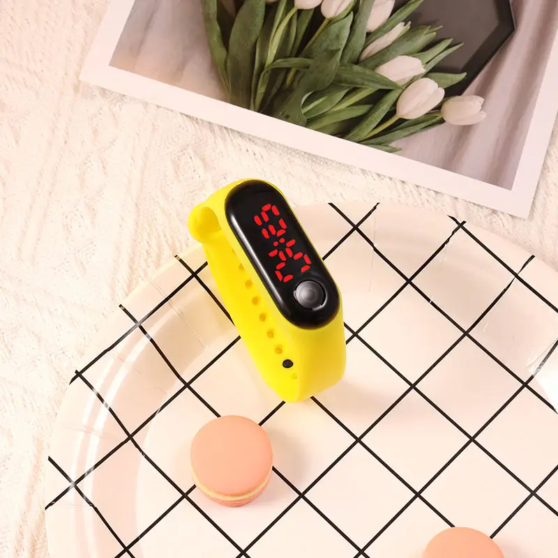 Digital Male Female Watch Red Light LED Bracelet