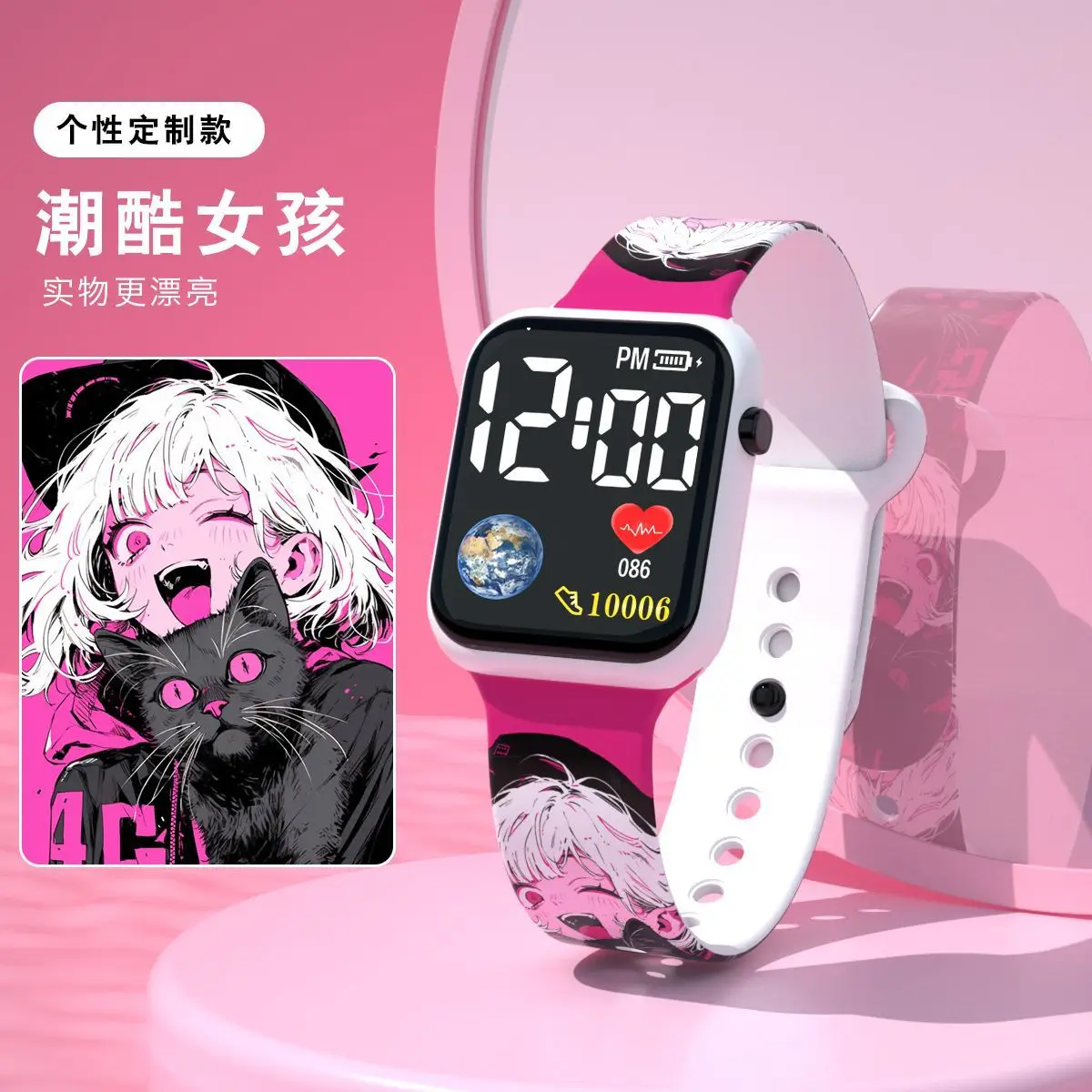 New Cartoon Print Digital Watch for Kids - Image 14