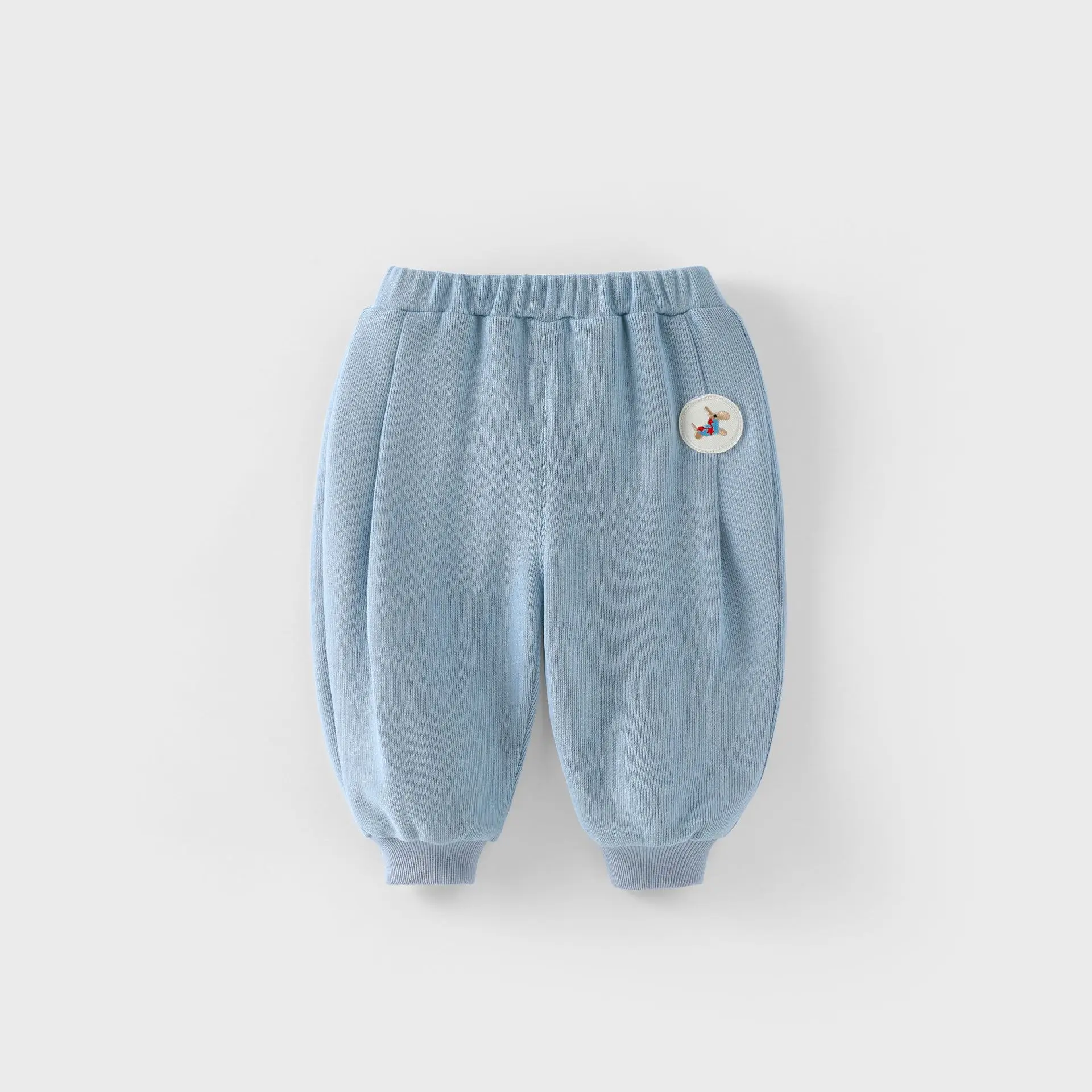Blue Cotton Patches Boys Shorts with Elastic Waist - Image 6