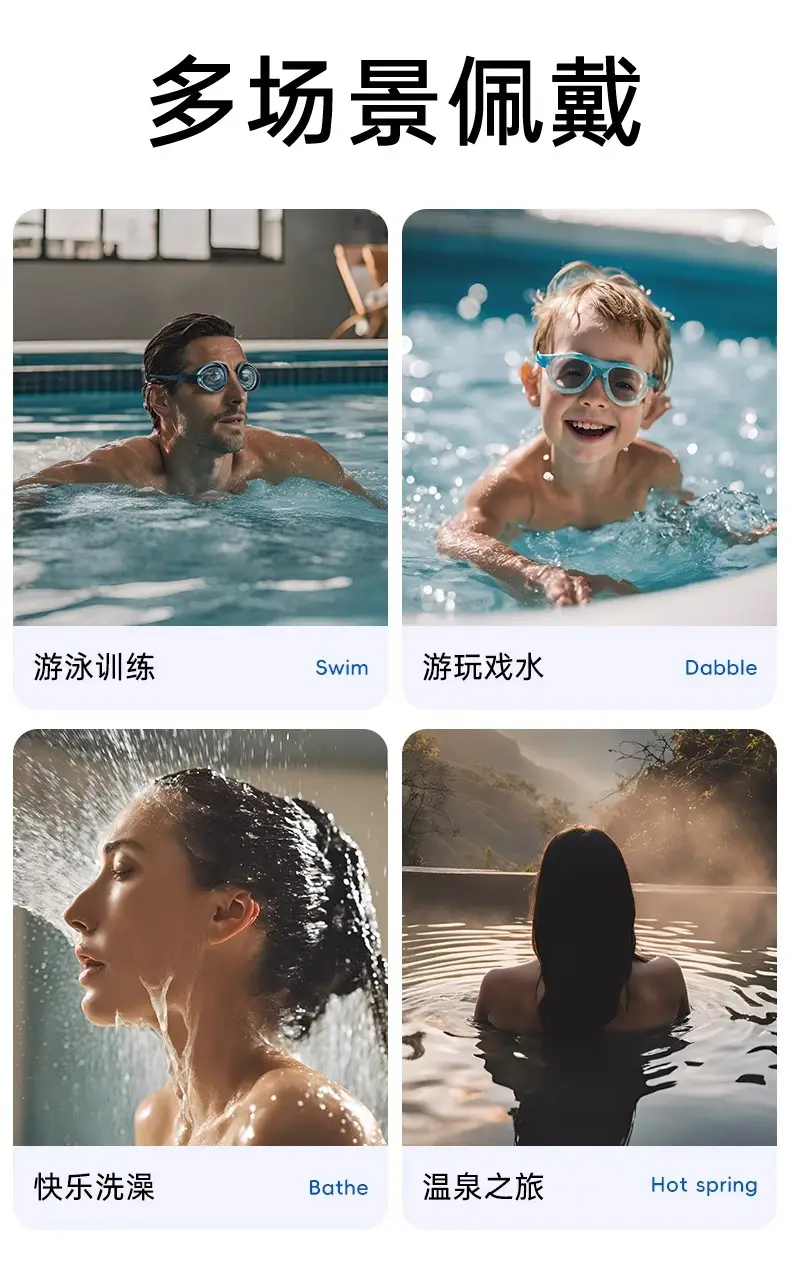 Swimming Earplugs Waterproof Professional Kidsren's Swimming Bath Anti-Water Ingress Non-Soundproof Artifact Adult Earplugs and Nose Clip Set — feature 9