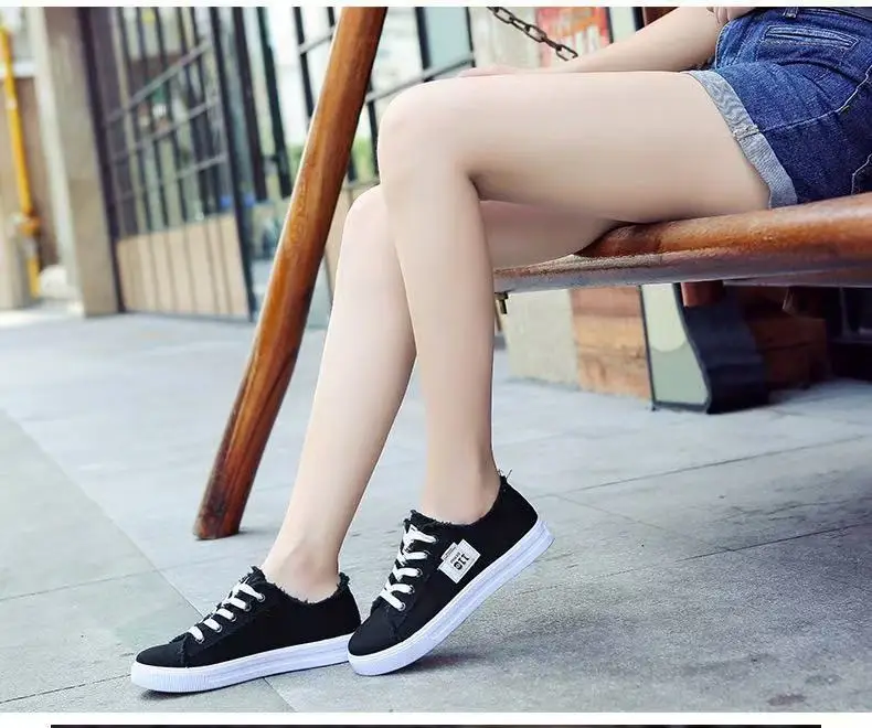 2025 New Spring Canvas Shoes for Women Korean Style White — feature 10