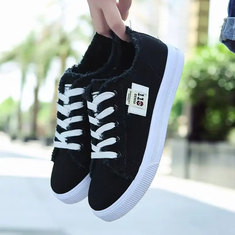 2025 New Spring Canvas Shoes for Women Korean Style White - Image 3