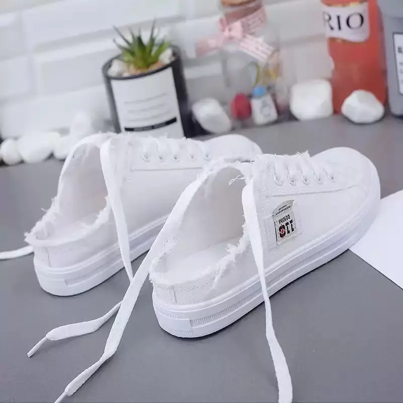 2025 New Spring Canvas Shoes for Women Korean Style White - Image 5