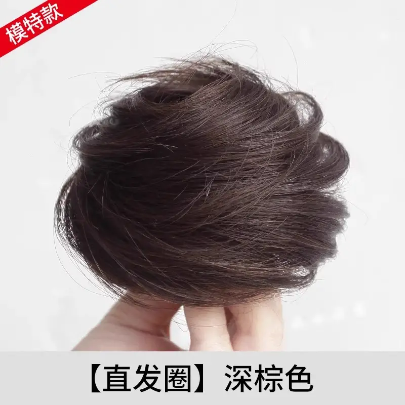 Wig Bun for Women with Curly Hair, Natural Fluffy Artificial Hair Bun, Curly Hair Wig Bun, Straight Hair Bun - Image 3