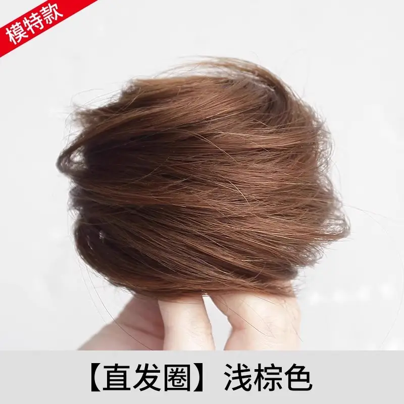 Wig Bun for Women with Curly Hair, Natural Fluffy Artificial Hair Bun, Curly Hair Wig Bun, Straight Hair Bun - Image 4