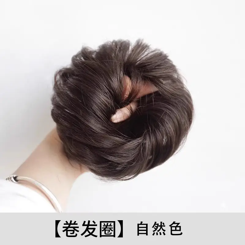 Wig Bun for Women with Curly Hair, Natural Fluffy Artificial Hair Bun, Curly Hair Wig Bun, Straight Hair Bun - Image 5