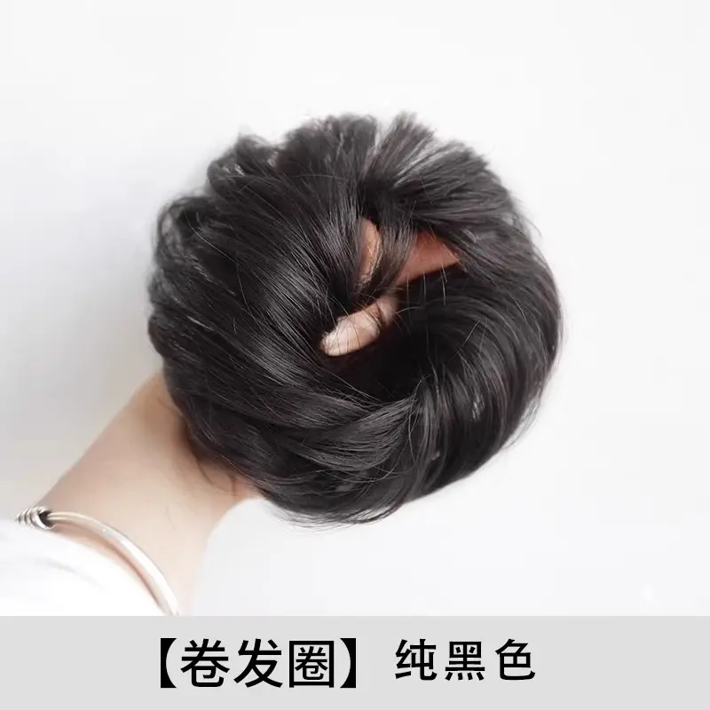 Wig Bun for Women with Curly Hair, Natural Fluffy Artificial Hair Bun, Curly Hair Wig Bun, Straight Hair Bun - Image 6