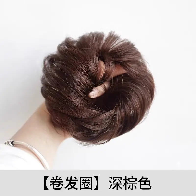 Wig Bun for Women with Curly Hair, Natural Fluffy Artificial Hair Bun, Curly Hair Wig Bun, Straight Hair Bun - Image 7