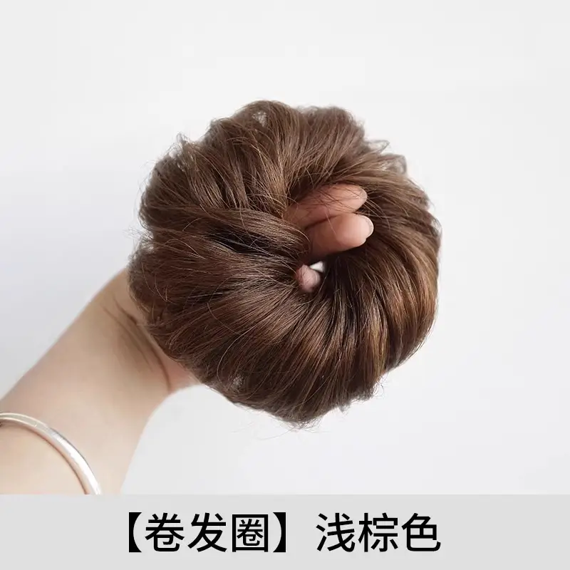 Wig Bun for Women with Curly Hair, Natural Fluffy Artificial Hair Bun, Curly Hair Wig Bun, Straight Hair Bun - Image 8