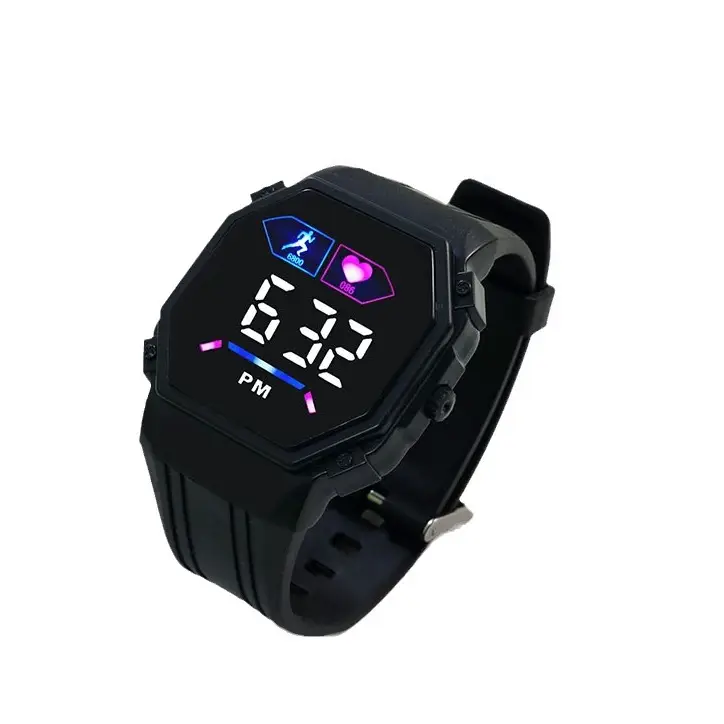 LED Digital Display Sports Student Watch Green Grey - Image 13