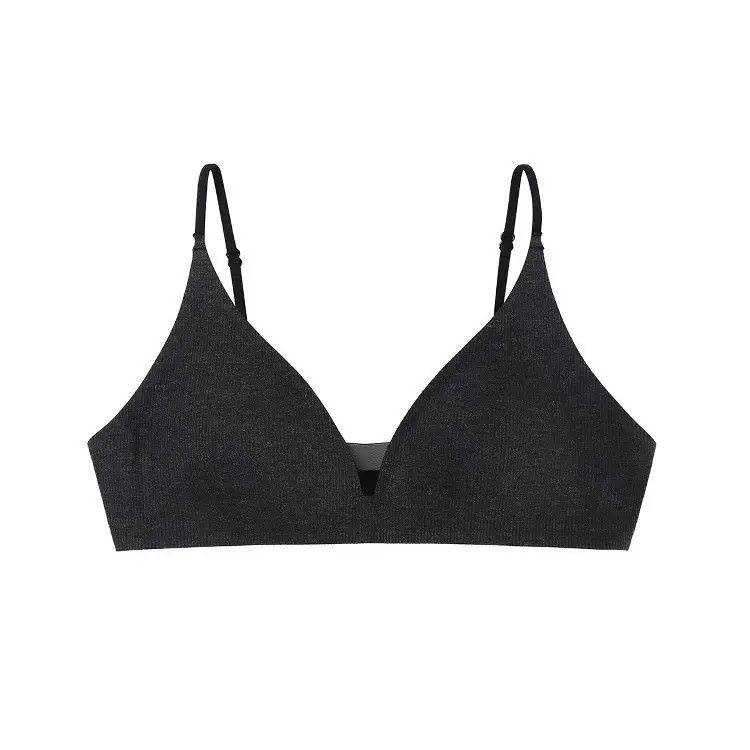 Wire-Free French Deep V Nude Triangle Cup Intimates for Women Anti-Sagging Beautiful Back Push-Up Summer Thin Bra Lightweight