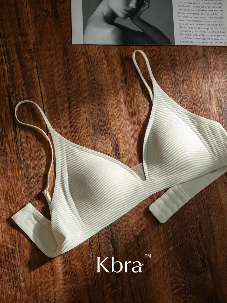 Wire-Free French Deep V Nude Triangle Cup Intimates for Women Anti-Sagging Beautiful Back Push-Up Summer Thin Bra Lightweight — feature 2
