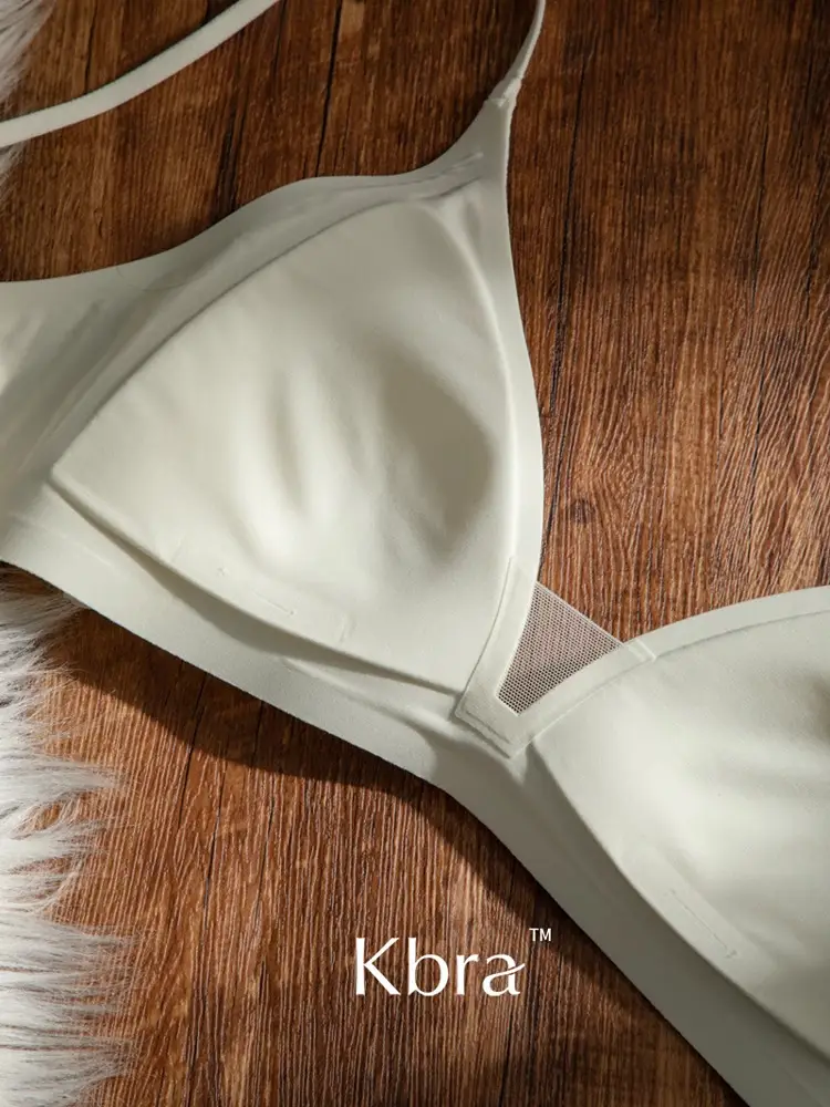 Wire-Free French Deep V Nude Triangle Cup Intimates for Women Anti-Sagging Beautiful Back Push-Up Summer Thin Bra Lightweight — feature 7