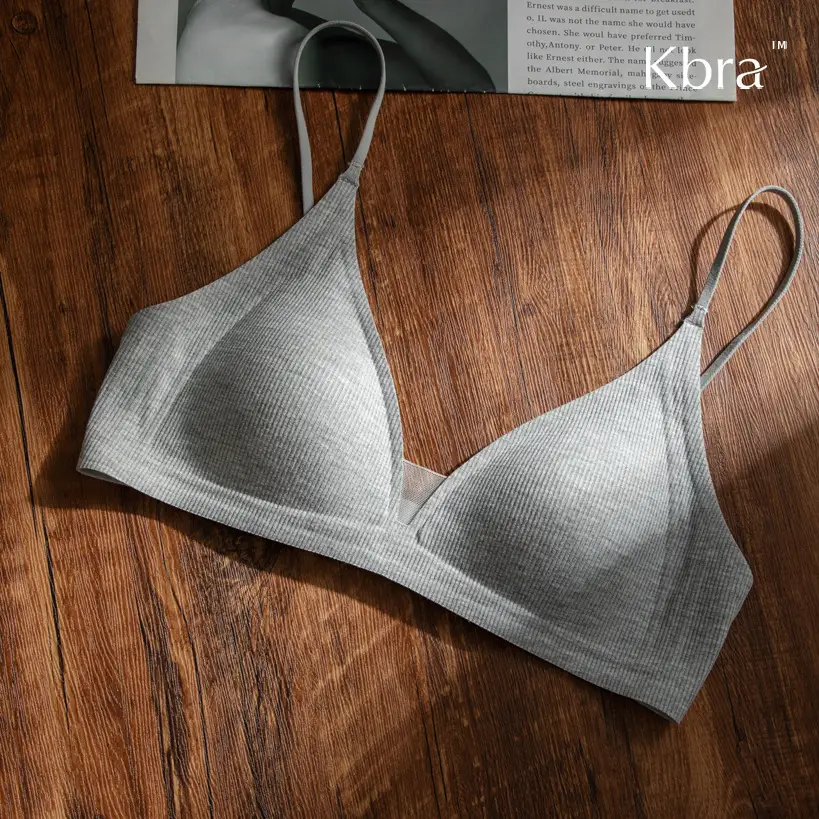 Wire-Free French Deep V Nude Triangle Cup Intimates for Women Anti-Sagging Beautiful Back Push-Up Summer Thin Bra Lightweight