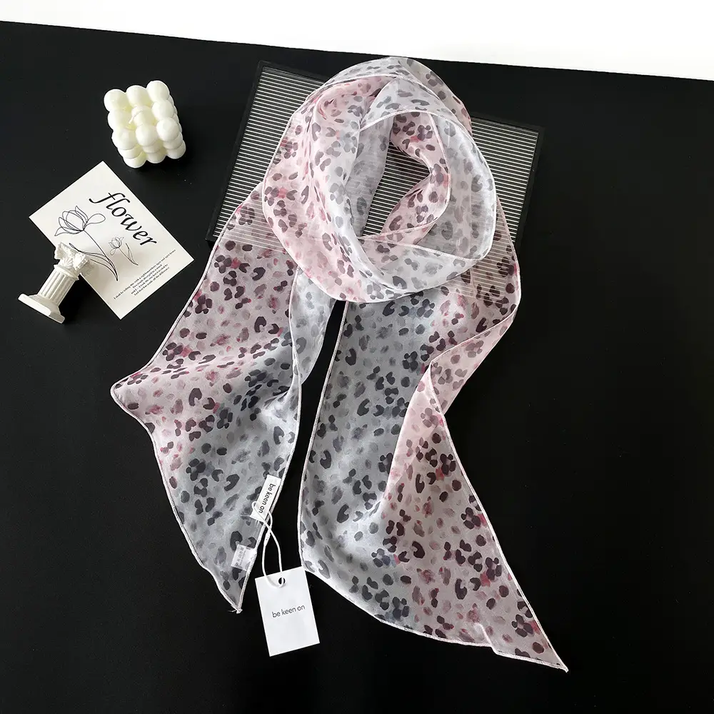 Women's Polka Dot Silk Scarf with Headscarf & Belt — feature 12
