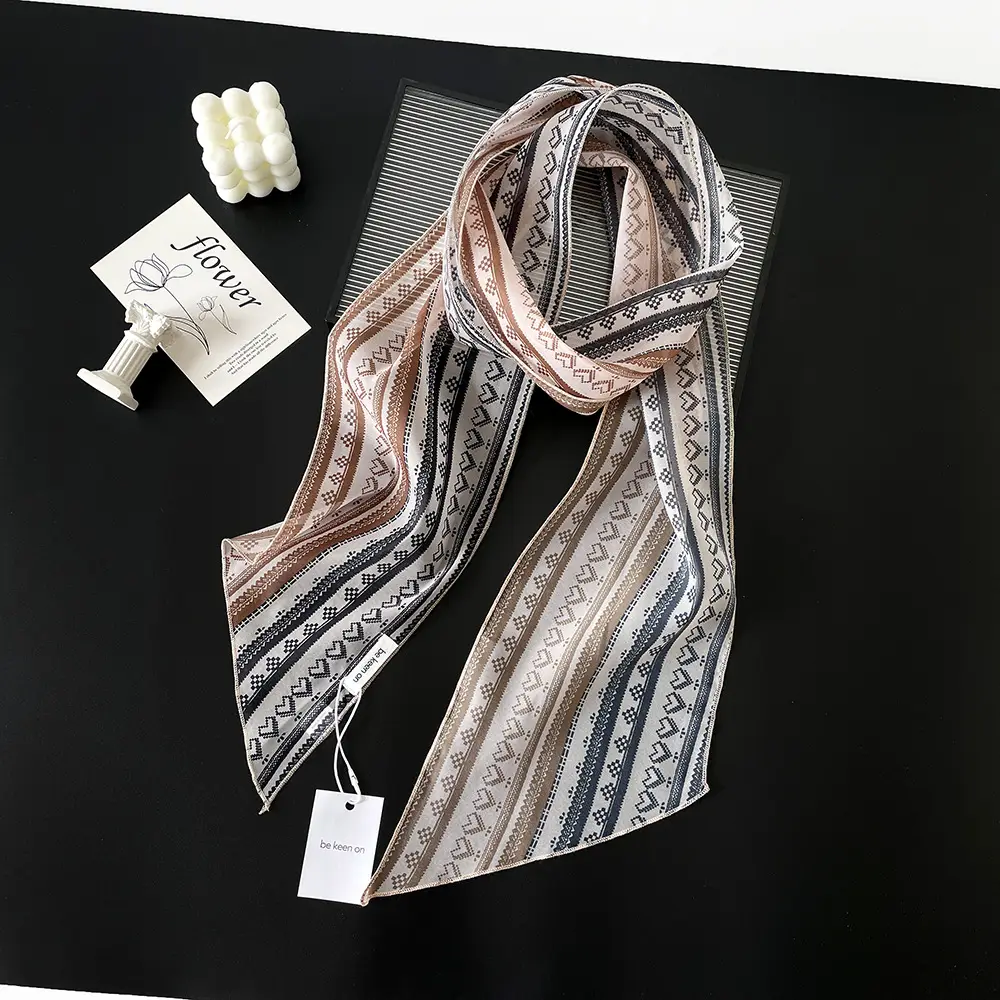 Women's Polka Dot Silk Scarf with Headscarf & Belt — feature 18