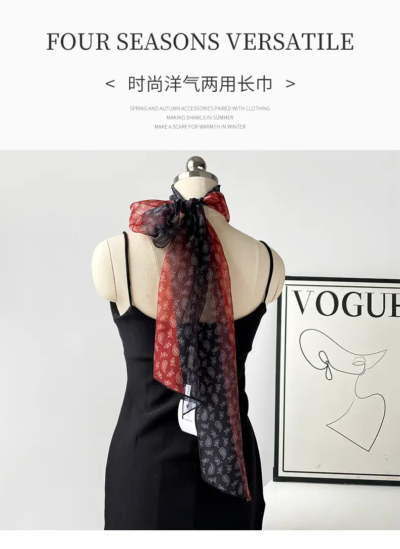 Women's Polka Dot Silk Scarf with Headscarf & Belt — feature 4