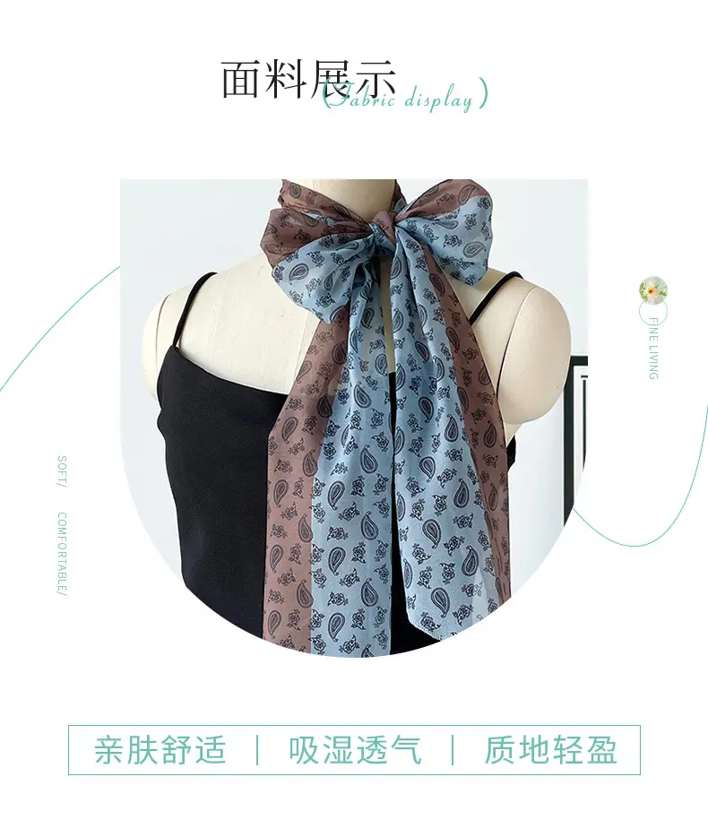 Women's Polka Dot Silk Scarf with Headscarf & Belt — feature 5