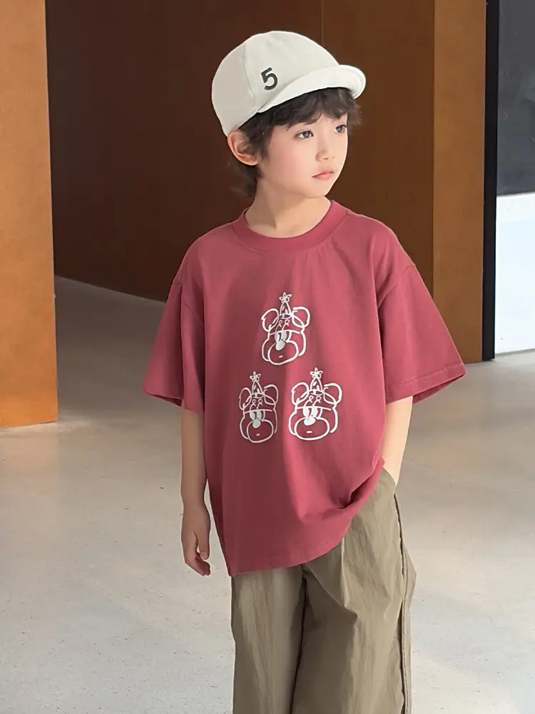 Kids Korean Style 2025 Summer T-Shirt Medium Small - Image 3