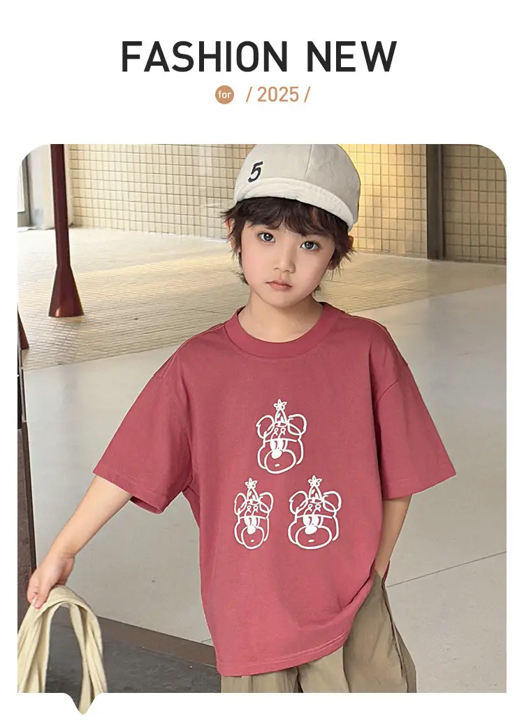 Kids Korean Style 2025 Summer T-Shirt Medium Small — feature 1