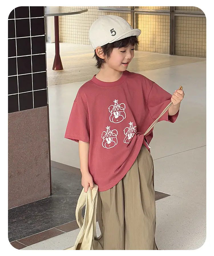 Kids Korean Style 2025 Summer T-Shirt Medium Small — feature 11