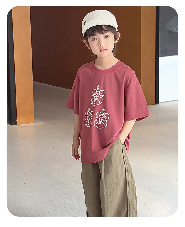 Kids Korean Style 2025 Summer T-Shirt Medium Small — feature 16