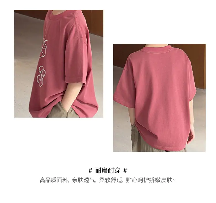 Kids Korean Style 2025 Summer T-Shirt Medium Small — feature 6
