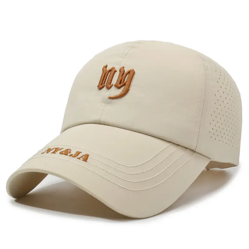 Men Suncap Beige NYA Logo Baseball Cap - Image 11
