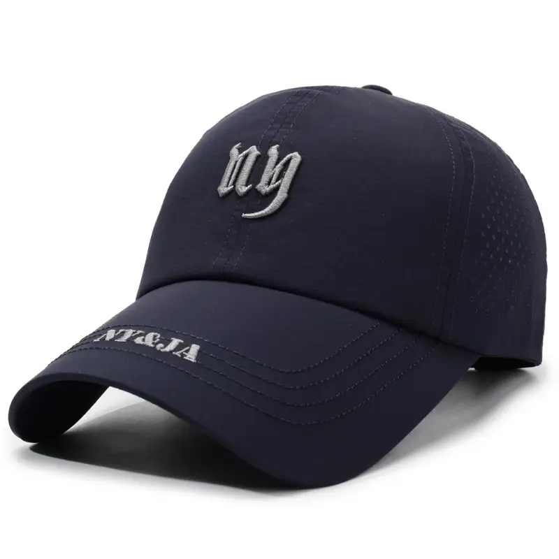 Men Suncap Beige NYA Logo Baseball Cap - Image 5