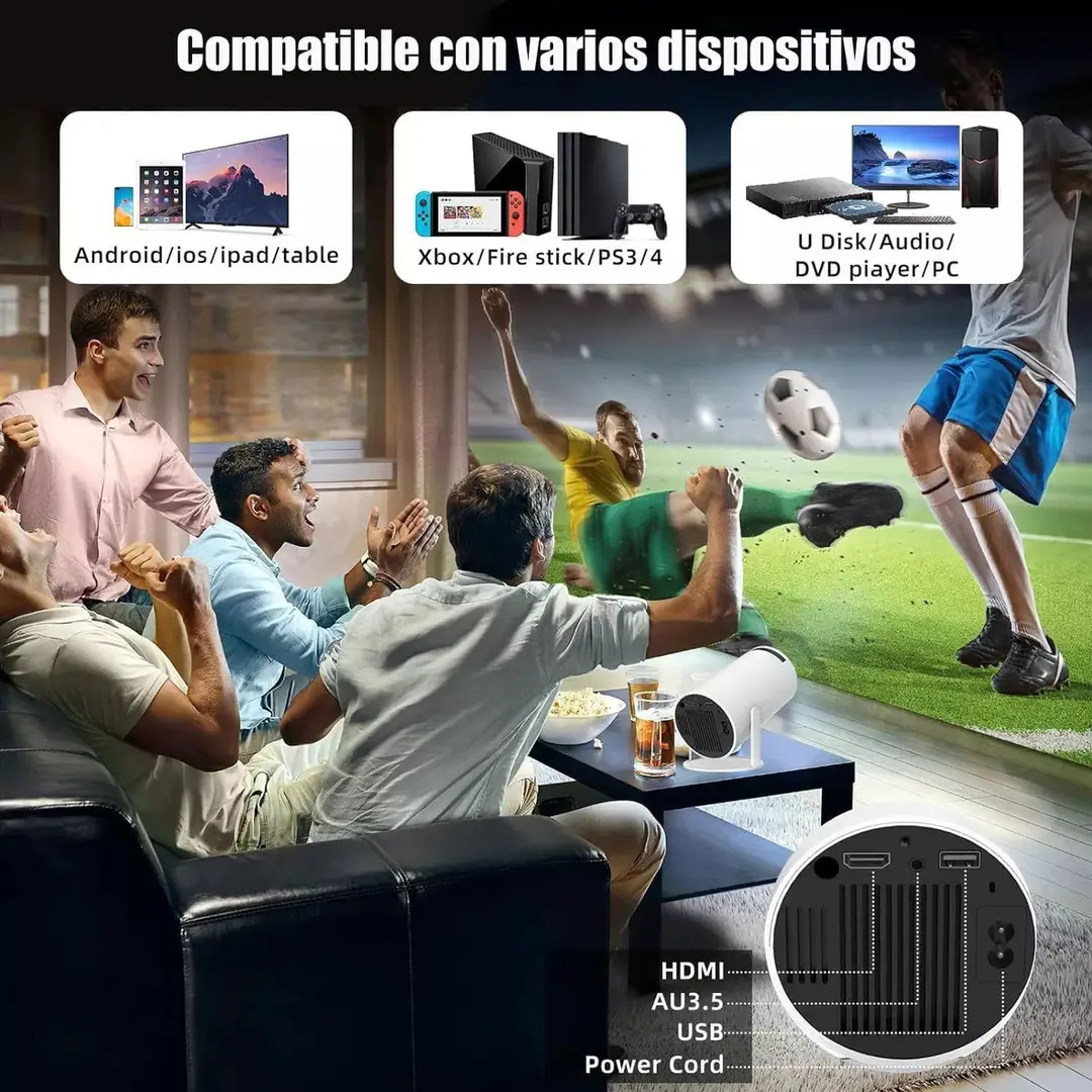 Cross-Border Popular Hy300 Portable Smart Projector 720P H713 Android 11 Projector Supports Hd W