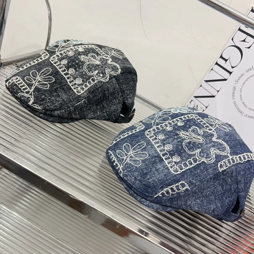 Vintage Embroidered Floral Forward Cap for Women - Image 3