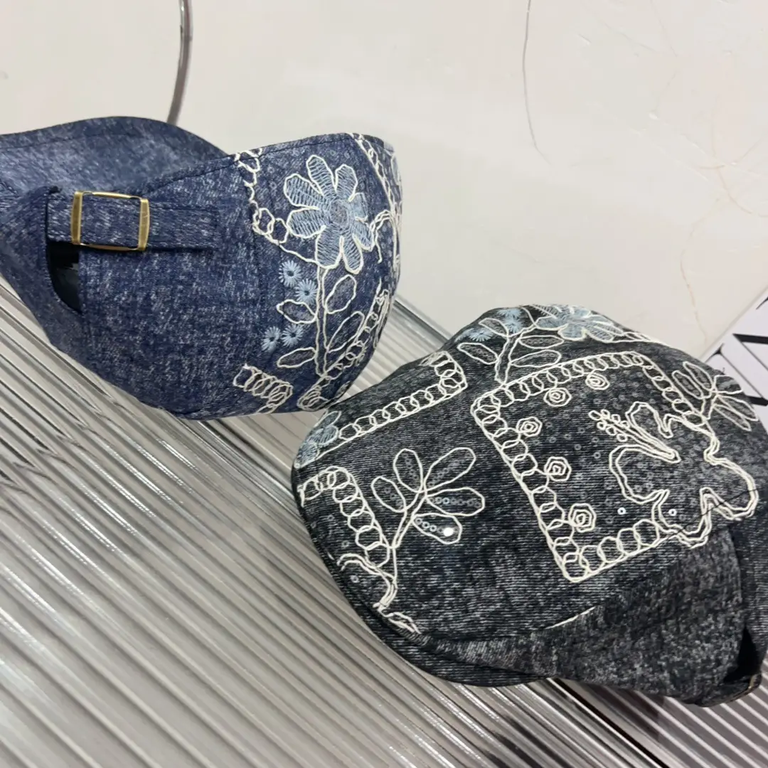 Vintage Embroidered Floral Forward Cap for Women - Image 6