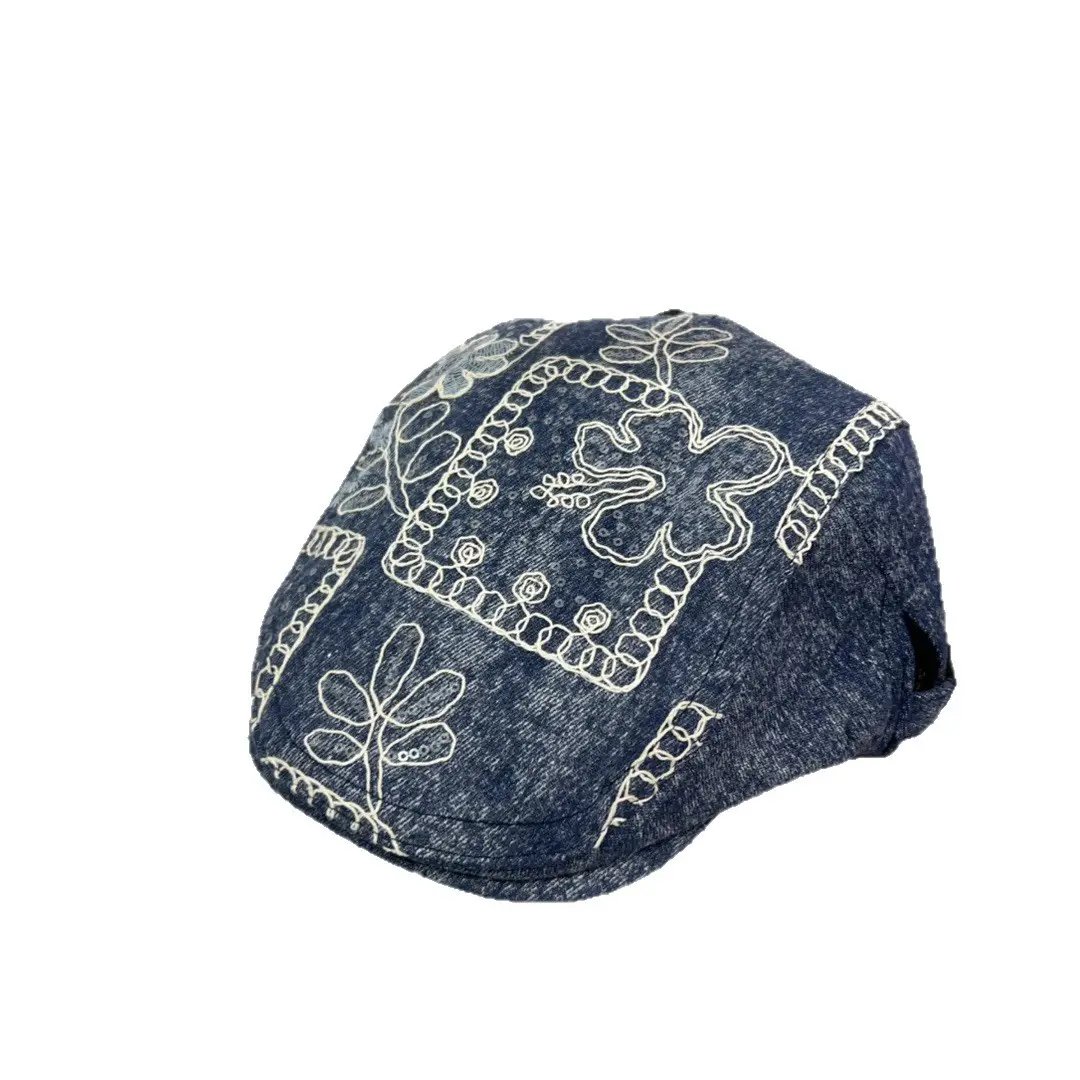 Vintage Embroidered Floral Forward Cap for Women - Image 7