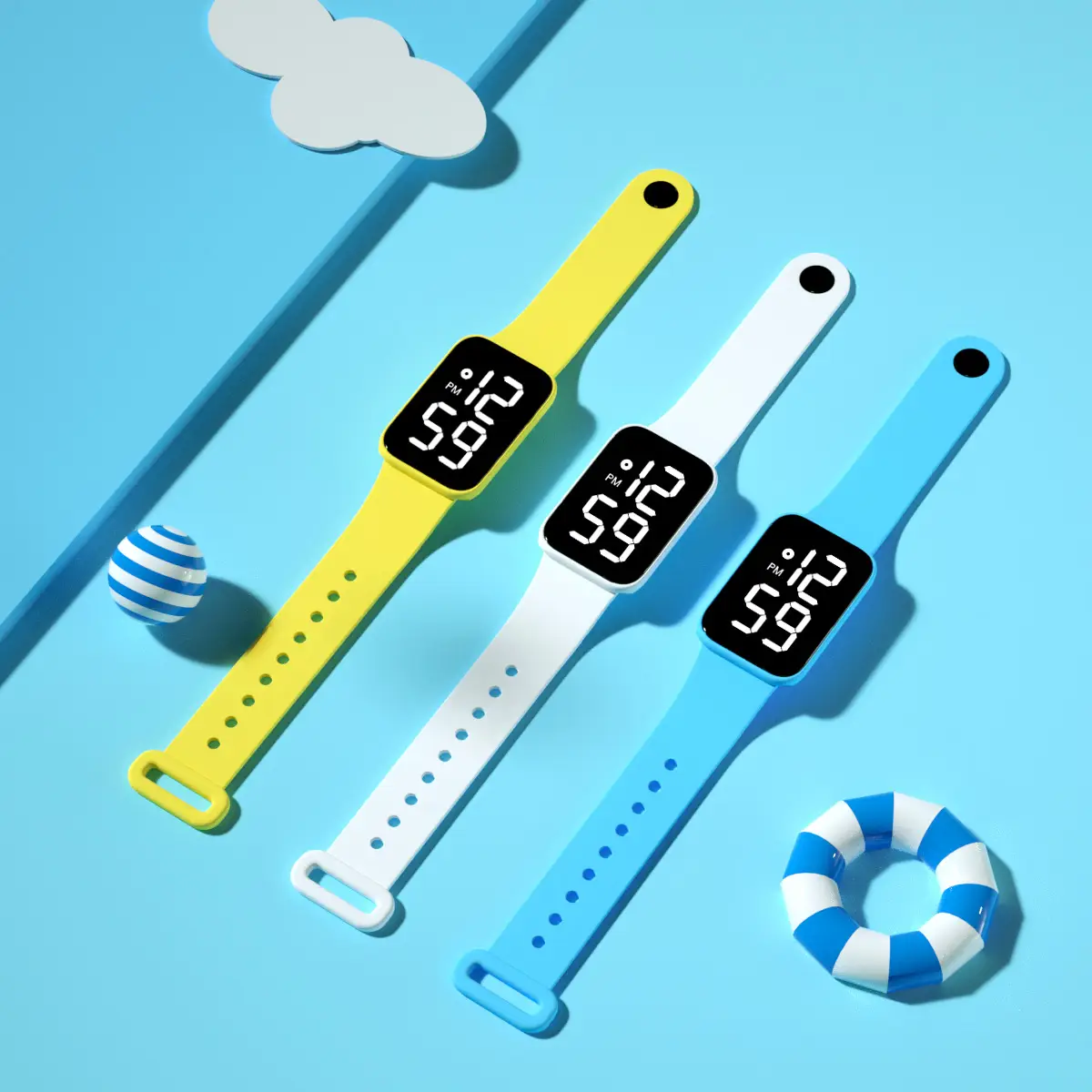 Pink LED Touch Bracelet Watch 12:59 PM — feature 10