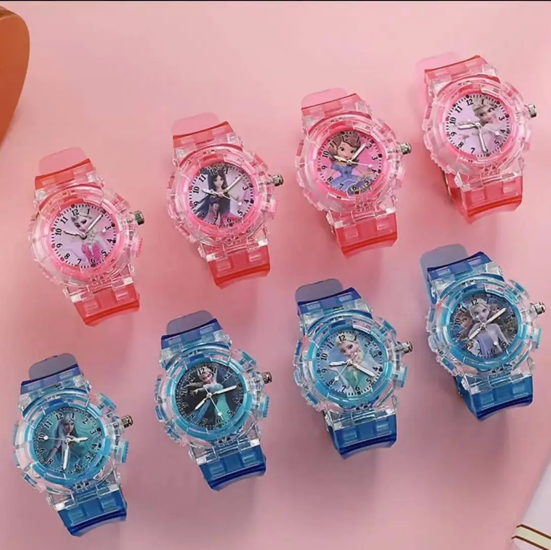 Summer Cartoon Watch for Girls Luminous Flashing Pink Box — feature 5