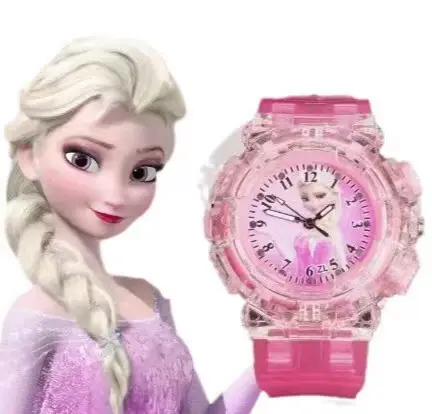 Summer Cartoon Watch for Girls Luminous Flashing Pink Box — feature 6