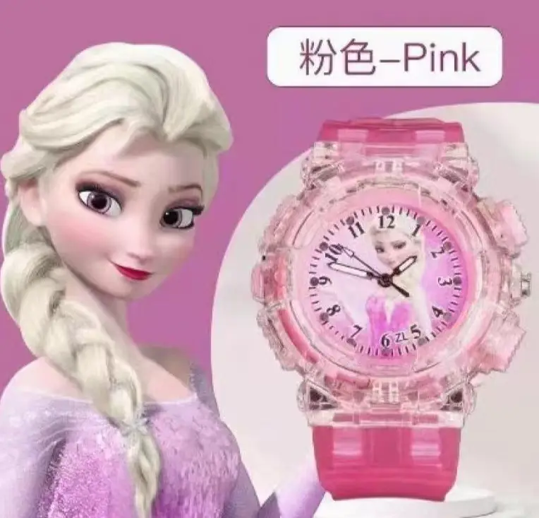 Summer Cartoon Watch for Girls Luminous Flashing Pink Box — feature 7