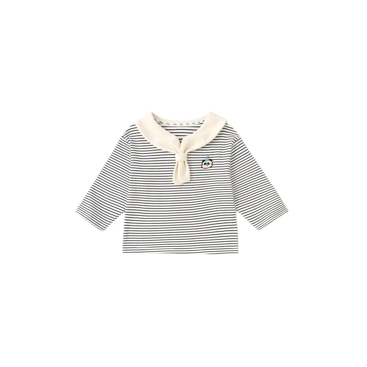 Boy's Striped Collar T-Shirt Spring Outfit - Image 9