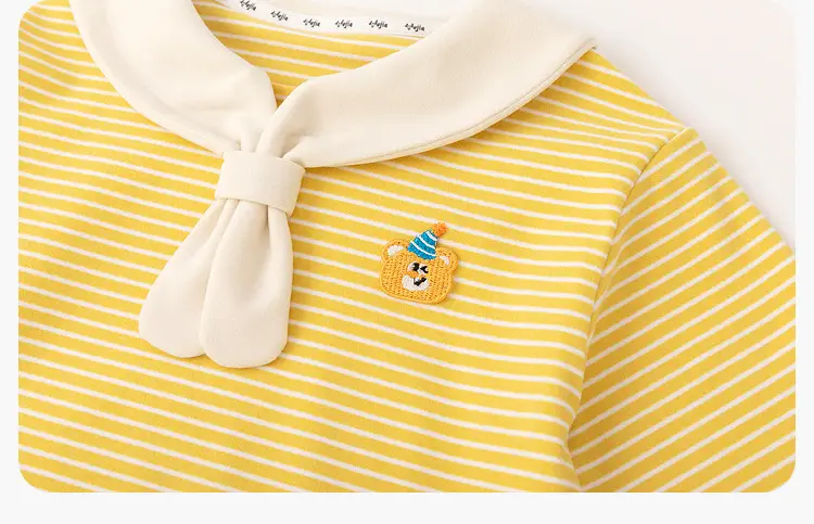 Boy's Striped Collar T-Shirt Spring Outfit — feature 39