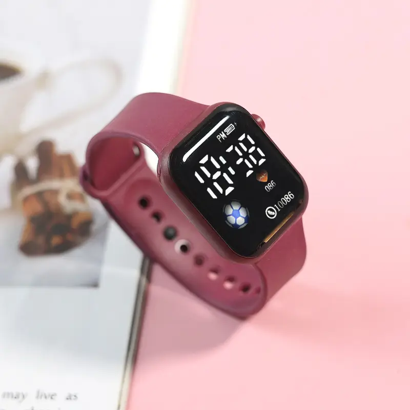 Spot Cross-Border Y1 Football Led Watch White Digital Watch — feature 1