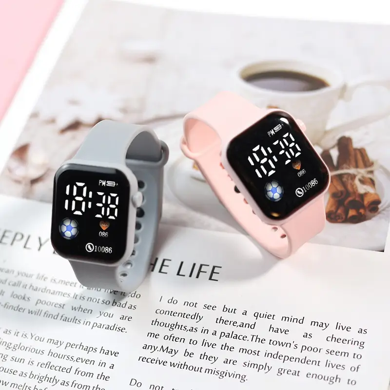 Spot Cross-Border Y1 Football Led Watch White Digital Watch — feature 8