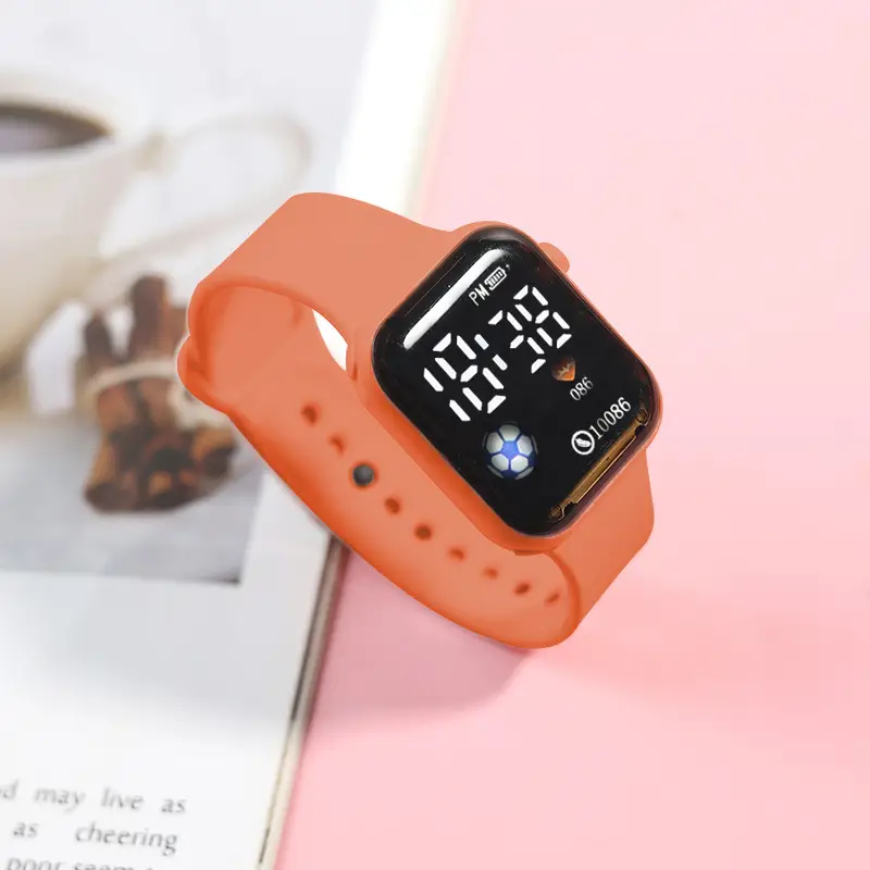 Spot Cross-Border Y1 Football Led Watch White Digital Watch - Image 4