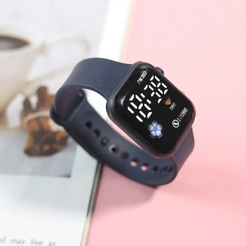 Spot Cross-Border Y1 Football Led Watch White Digital Watch - Image 6